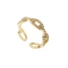 Anillo ovalado de circones