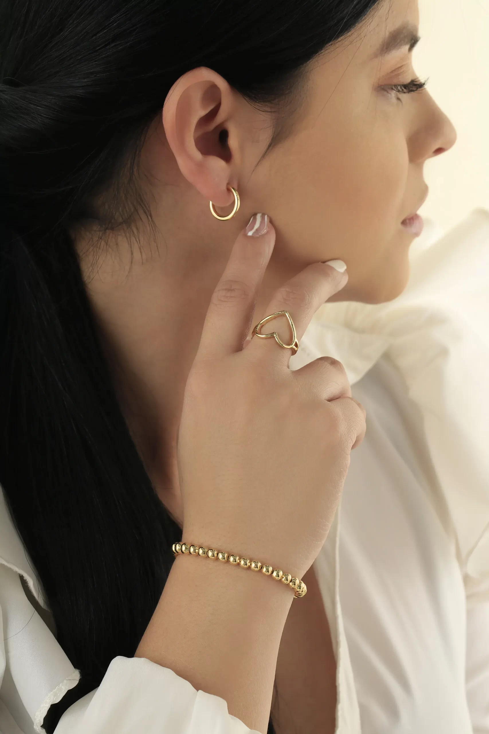 Anillo corazon solitario