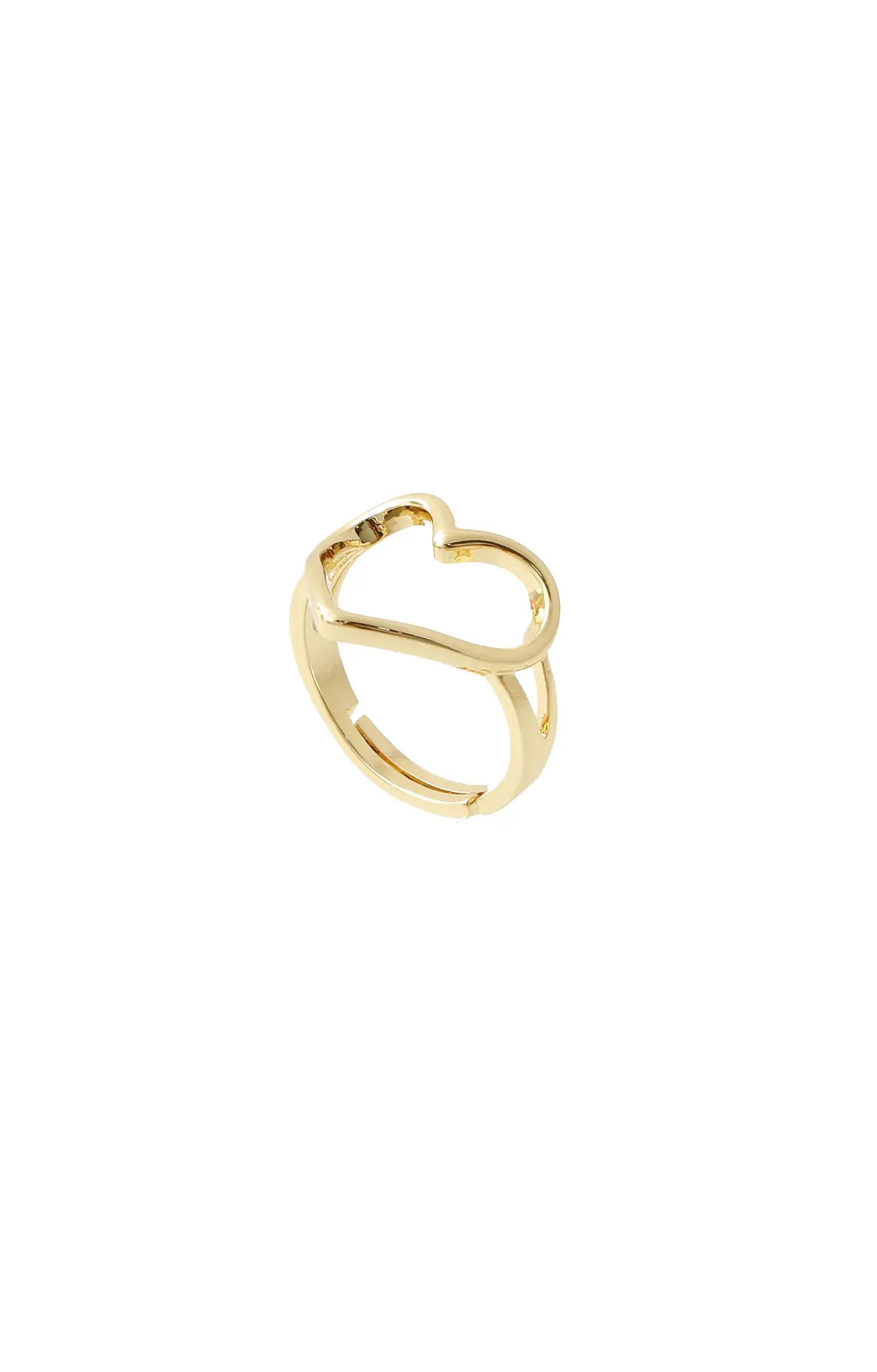 Anillo corazon solitario