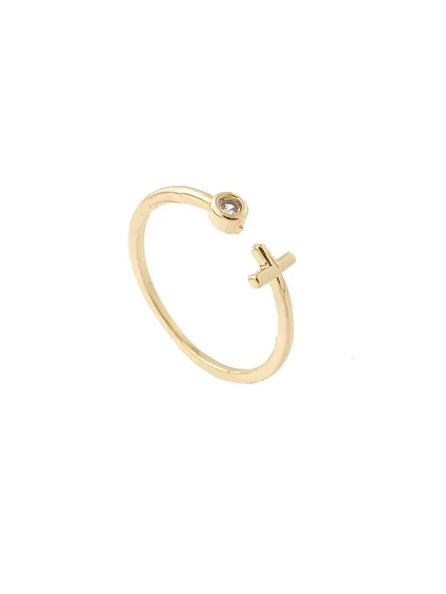 Anillo fe dorada