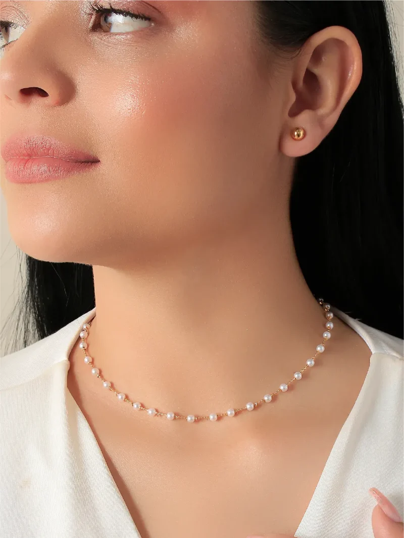 Choker dorada, en baño de oro 24k, con Brazz by Roel puedes emprender