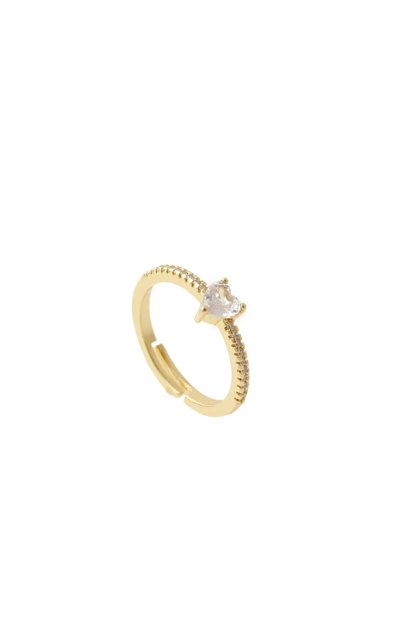 Anillo en baño de oro 24k con incrustaciones de micro circón, marca Brazz by Roel. Con Brazz tenemos los mejores precios mayoristas para tu negocio, joyeria y accesorios en tendencia