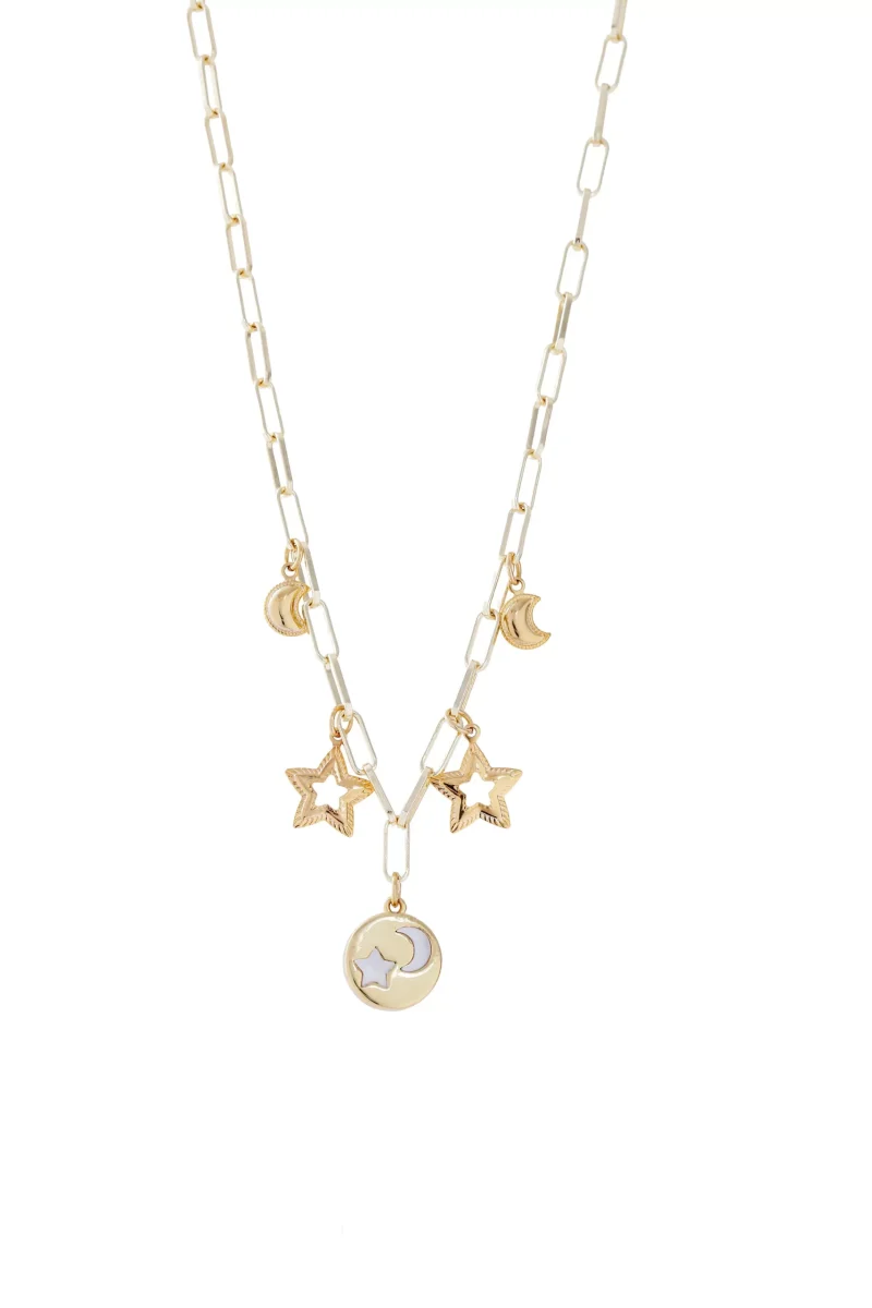 Collar dorado en baño de oro 24k