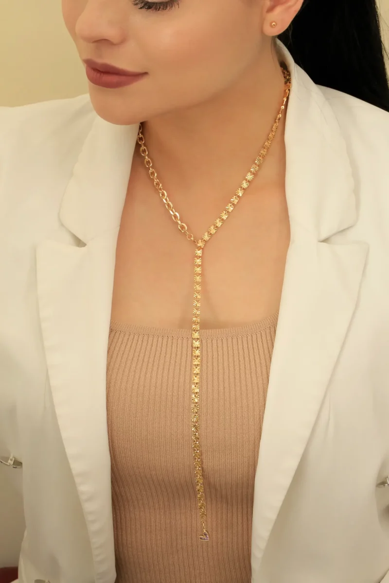Collar dorado con baño de oro 24k, con Brazz puedes emprender con nuestros precios mayoristas, marca Brazz by Roel