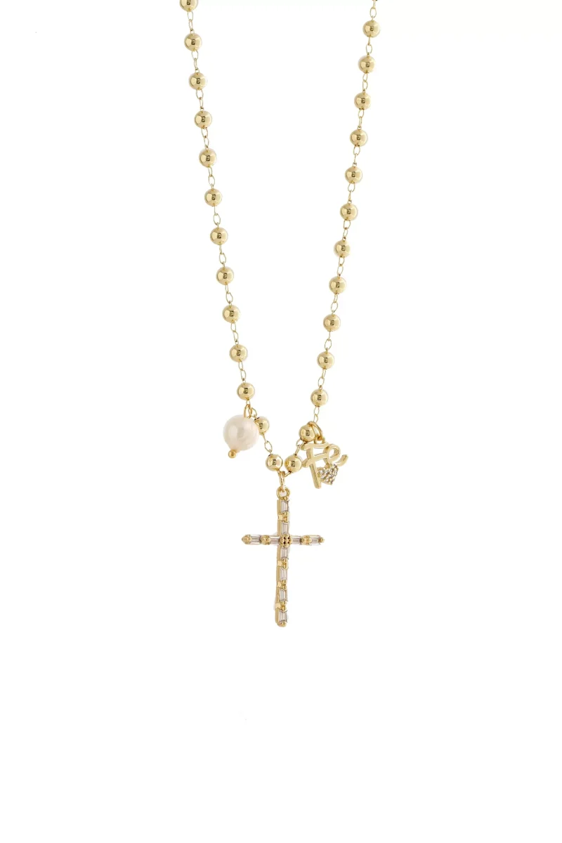 Collar dorado con baño de oro 24k, con Brazz puedes emprender con nuestros precios mayoristas, marca Brazz by Roel