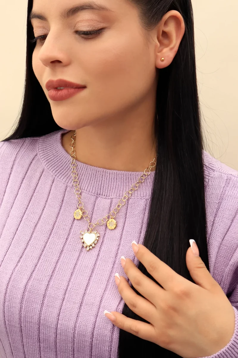 Collar dorado con baño de oro 24k, con Brazz puedes emprender con nuestros precios mayoristas, marca Brazz by Roel