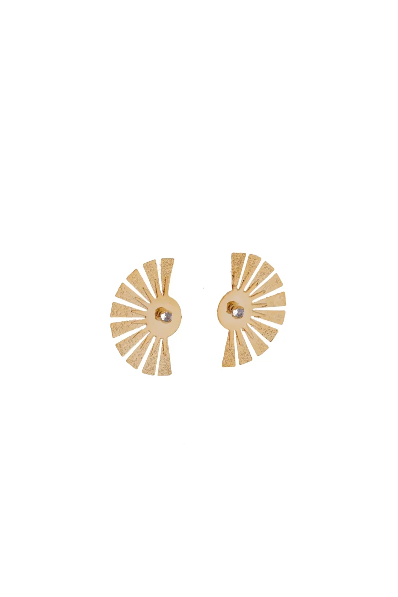 Arete dorado con baño de oro 24k, con Brazz puedes emprender con nuestros precios mayoristas, marca Brazz by Roel