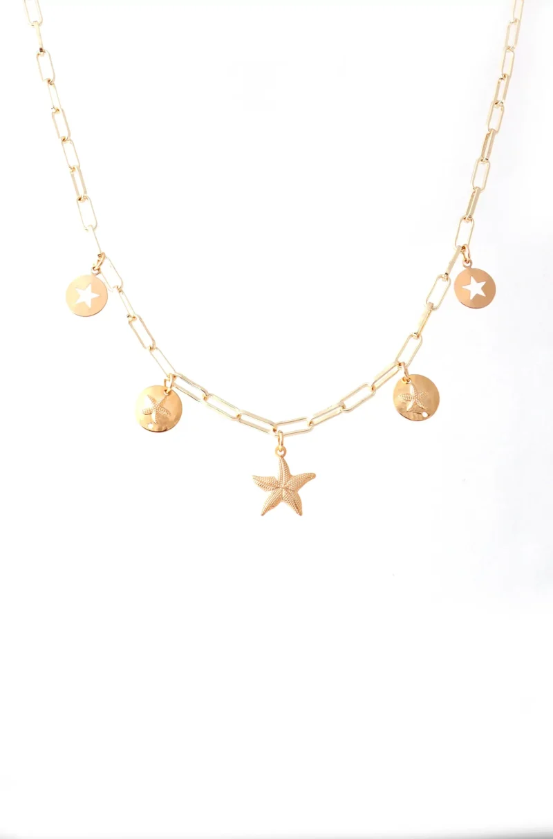 Collar dorado en baño de oro 24k, con Brazz by Roel puedes emprender