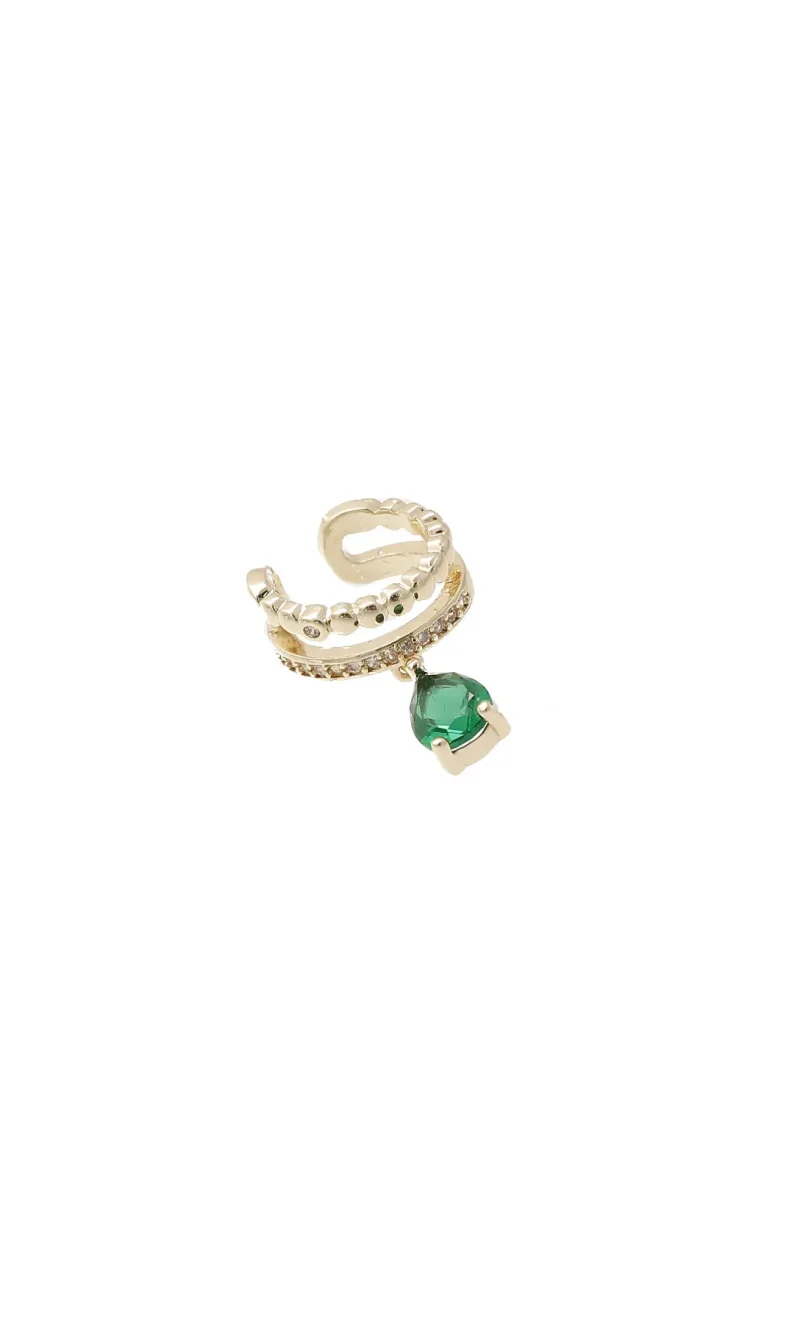 Earcuff Dorado en baño de oro 24k. Marca Brazz by Roel