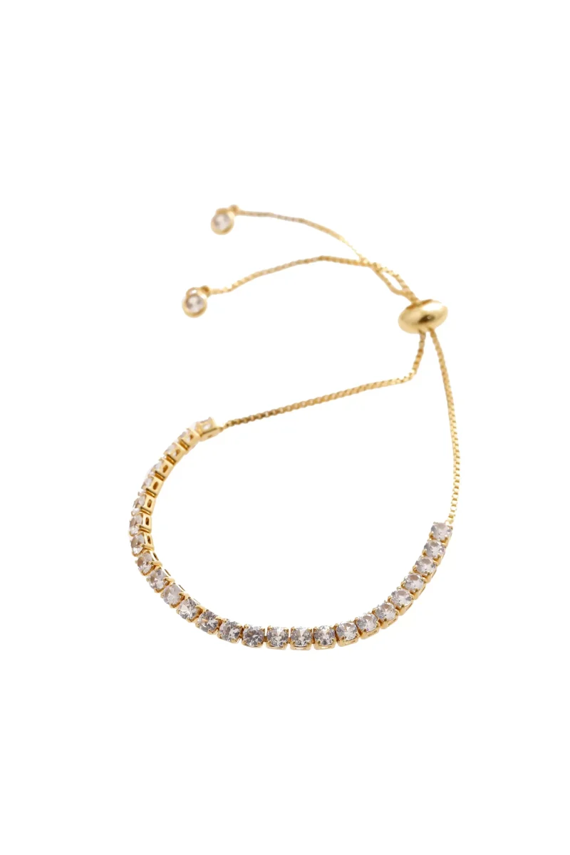 Pulsera dorada con circones