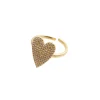 Anillo con circones de colores en baño de oro 24k. 