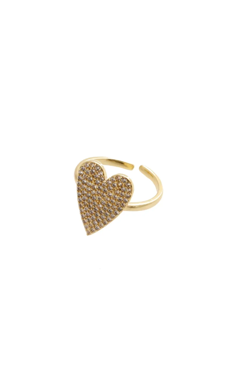 Anillo con circones de colores en baño de oro 24k. 