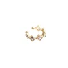 Earcuff dorado, en baño de oro 24k marca Brazz by Roel