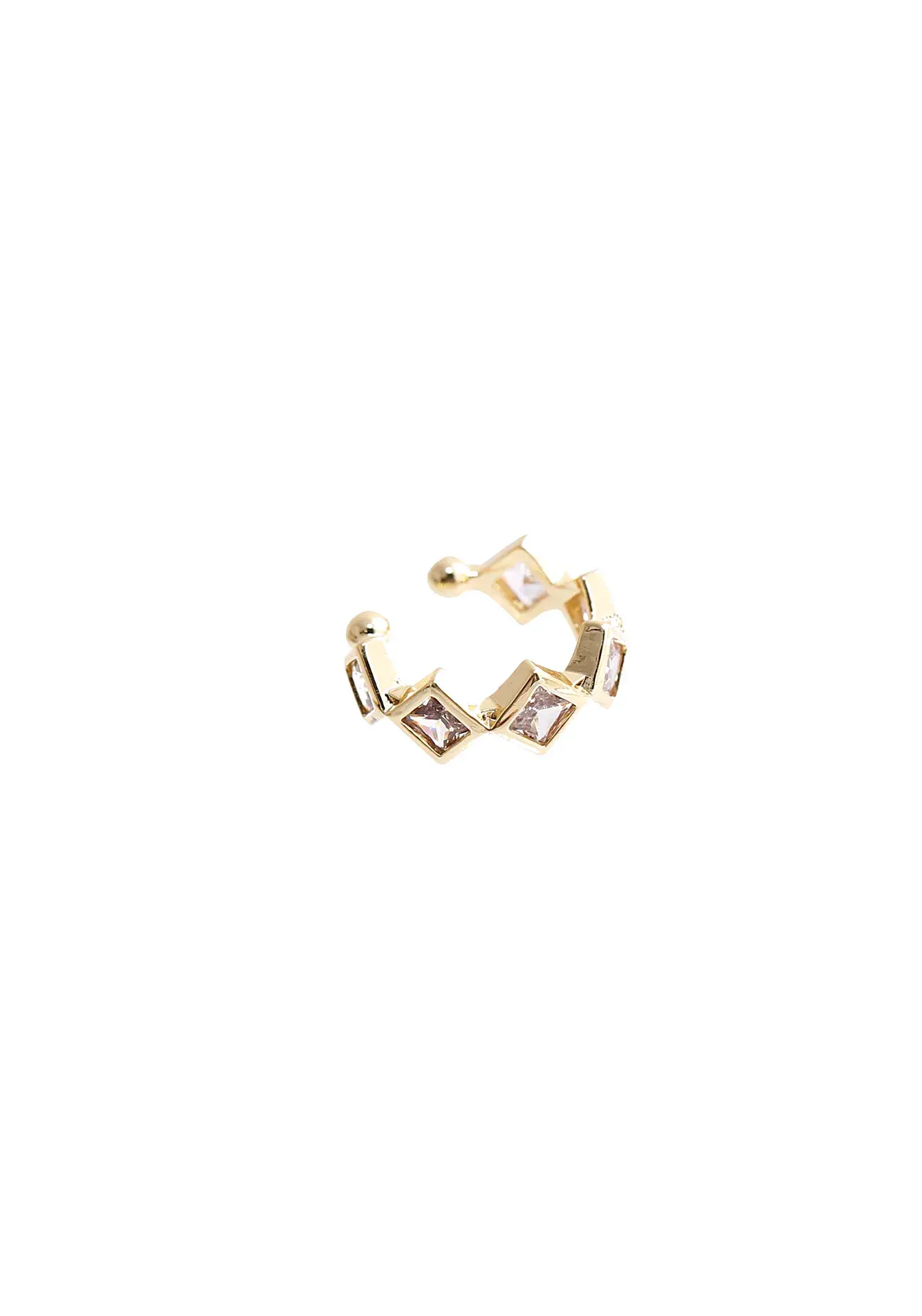 Earcuff dorado, en baño de oro 24k marca Brazz by Roel