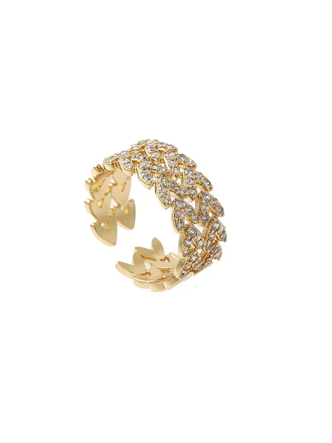 Anillo, en baño de oro 24k marca Brazz by Roel