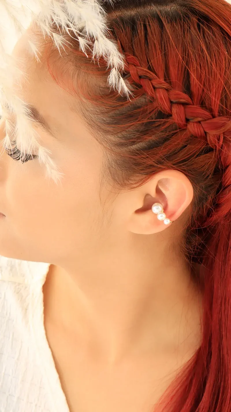 Earcuff de Perlas Blancas
