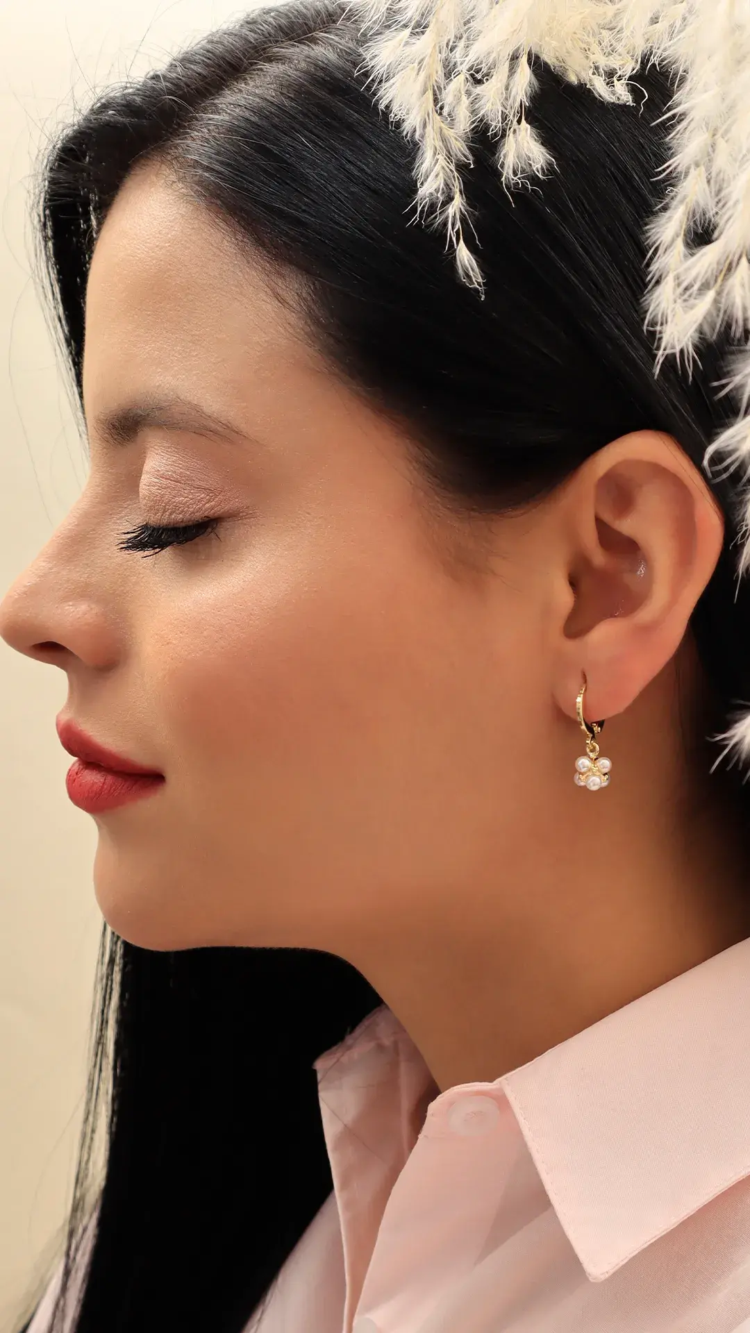 Huggies Perlas, Baño de Oro 24K. Marca Brazz By Roel 