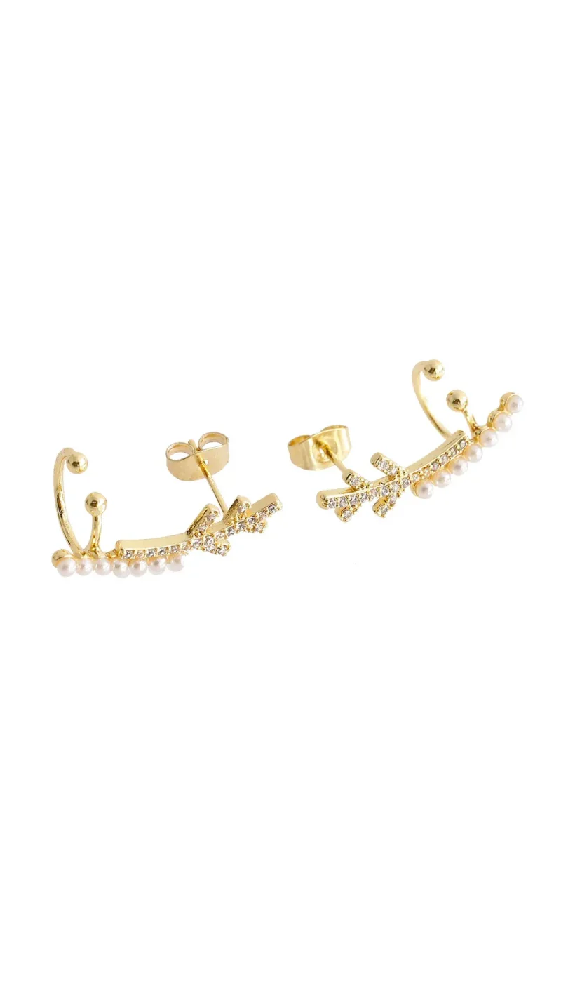Earcuff dorado en baño de oro 24k marca Brazz By Roel