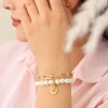 Pulsera dorada, en baño de oro 24k marca Brazz by Roel