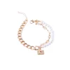 Pulsera dorada, en baño de oro 24k marca Brazz by Roel