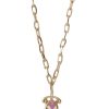Cadena Eslabón Doble Dear, Baño de oro 24k. Marca Brazz By Roel. 