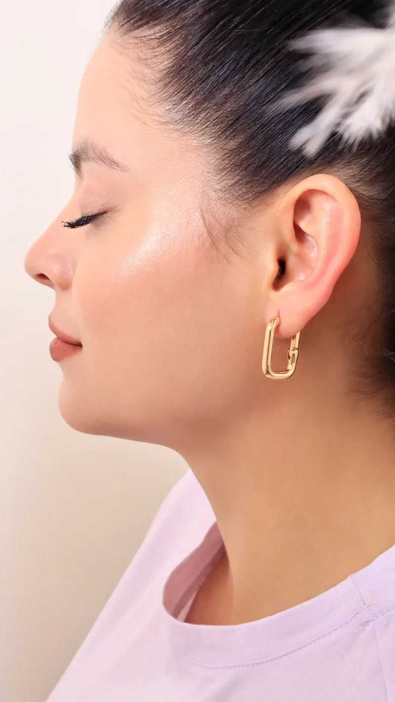 Candonga dorado, en baño de oro 24k marca Brazz by Roel