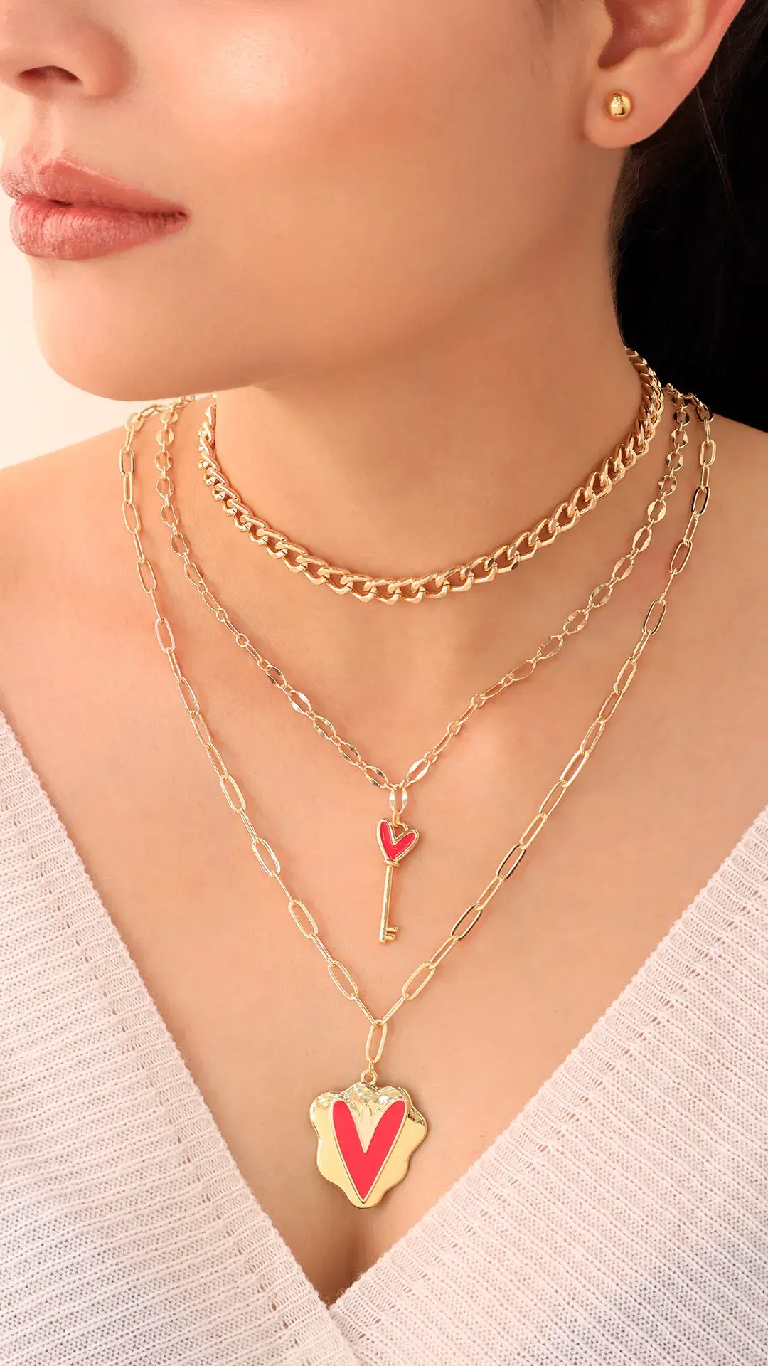 Cadena dorada, en baño de oro 24k marca Brazz by Roel