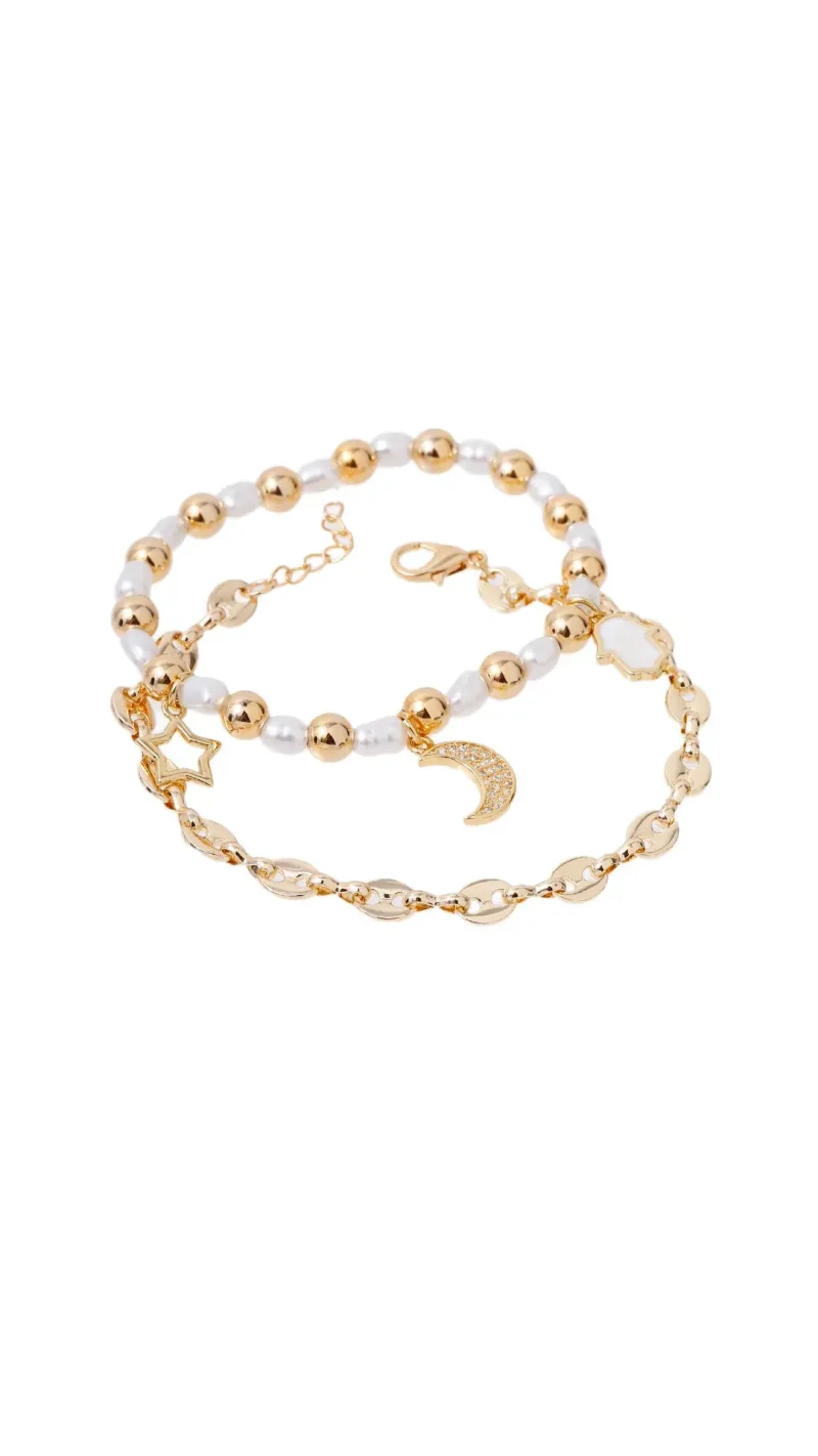 Pulsera dorada, en baño de oro 24k marca Brazz by Roel