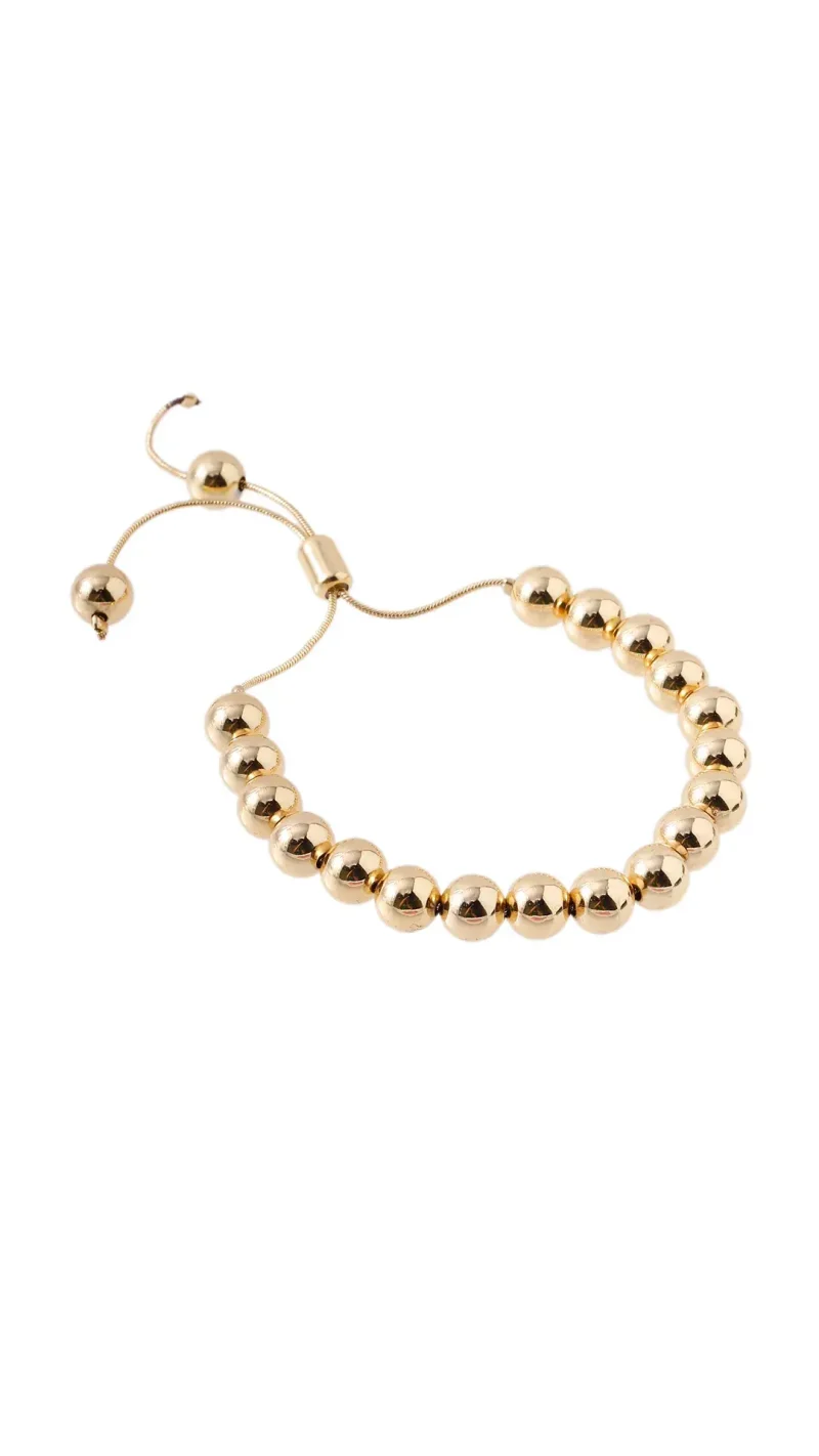 Pulsera dorada, en baño de oro 24k marca Brazz by  Roel 