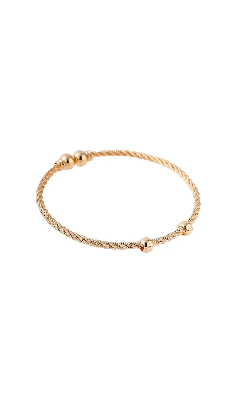 Pulsera Dorada en Baño de oro 24k marca Brazz by Roel 