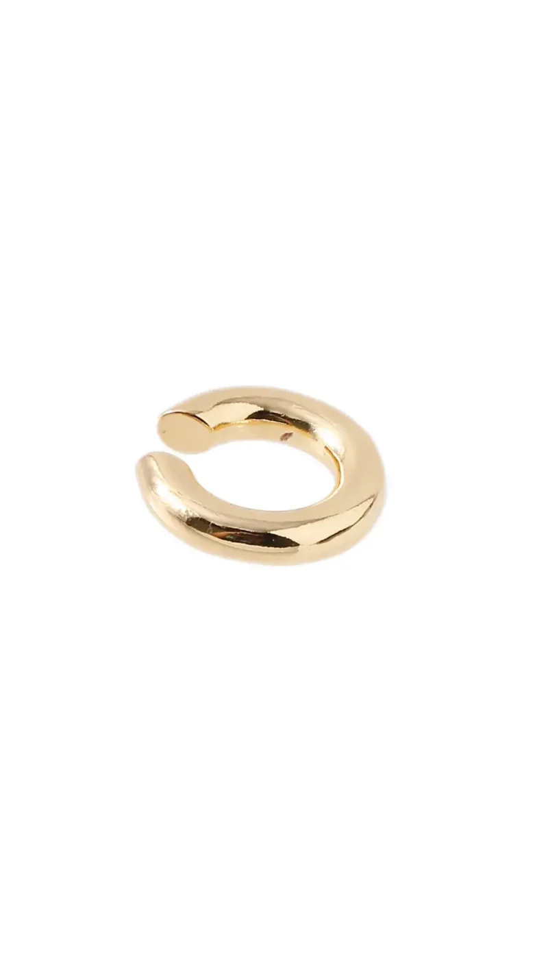 Earcuff dorado, en baño de oro 24k marca Brazz by Roel 