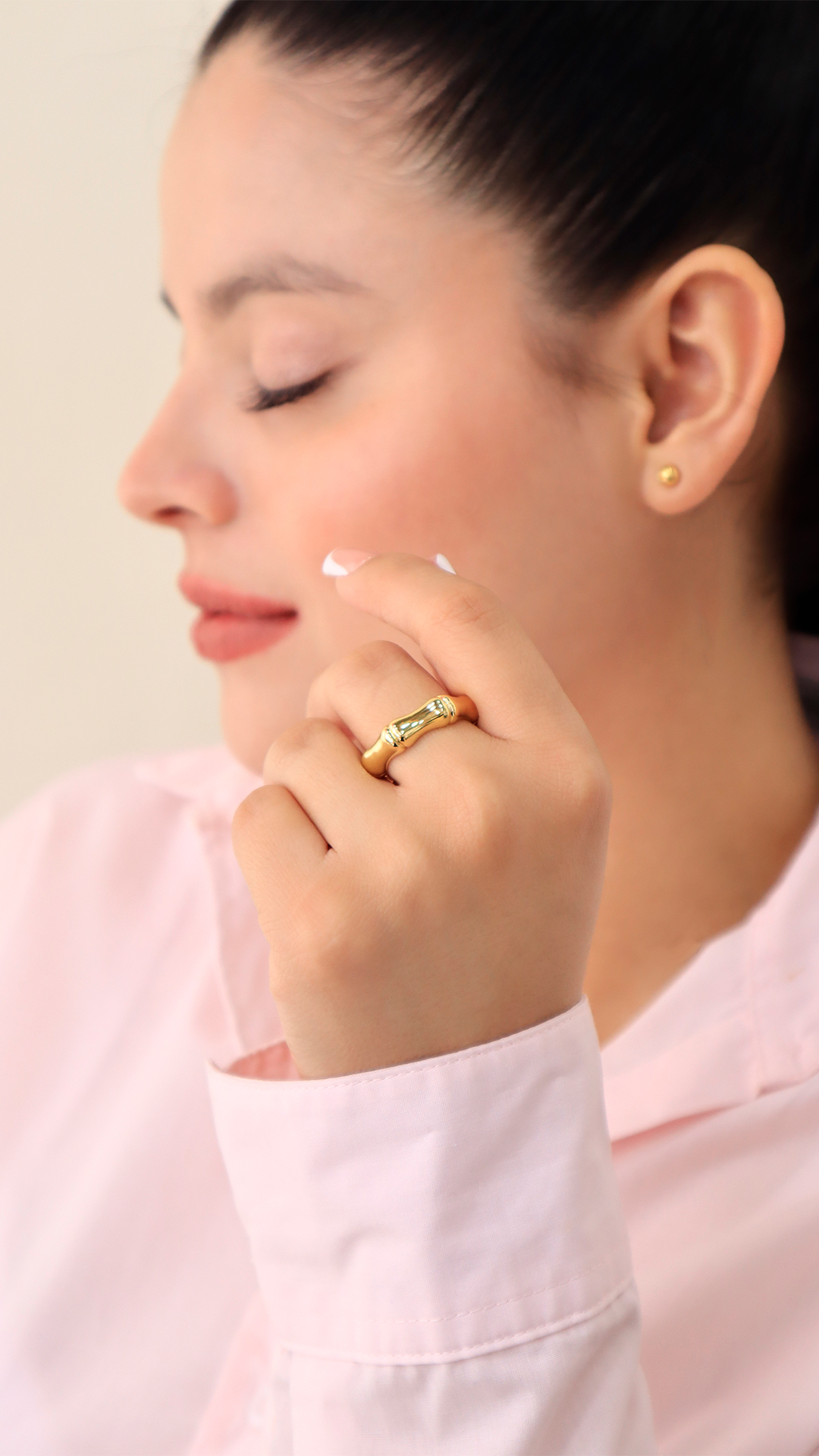 Anillo Monarca/ En baño de oro 24k. Marca Brazz By Roel.