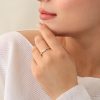 Anillo Micro-circón/ En baño de oro 24k. Marca Brazz By Roel.