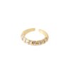 Anillo Micro-Circón/ En baño de oro 24k. Marca Brazz By Roel.