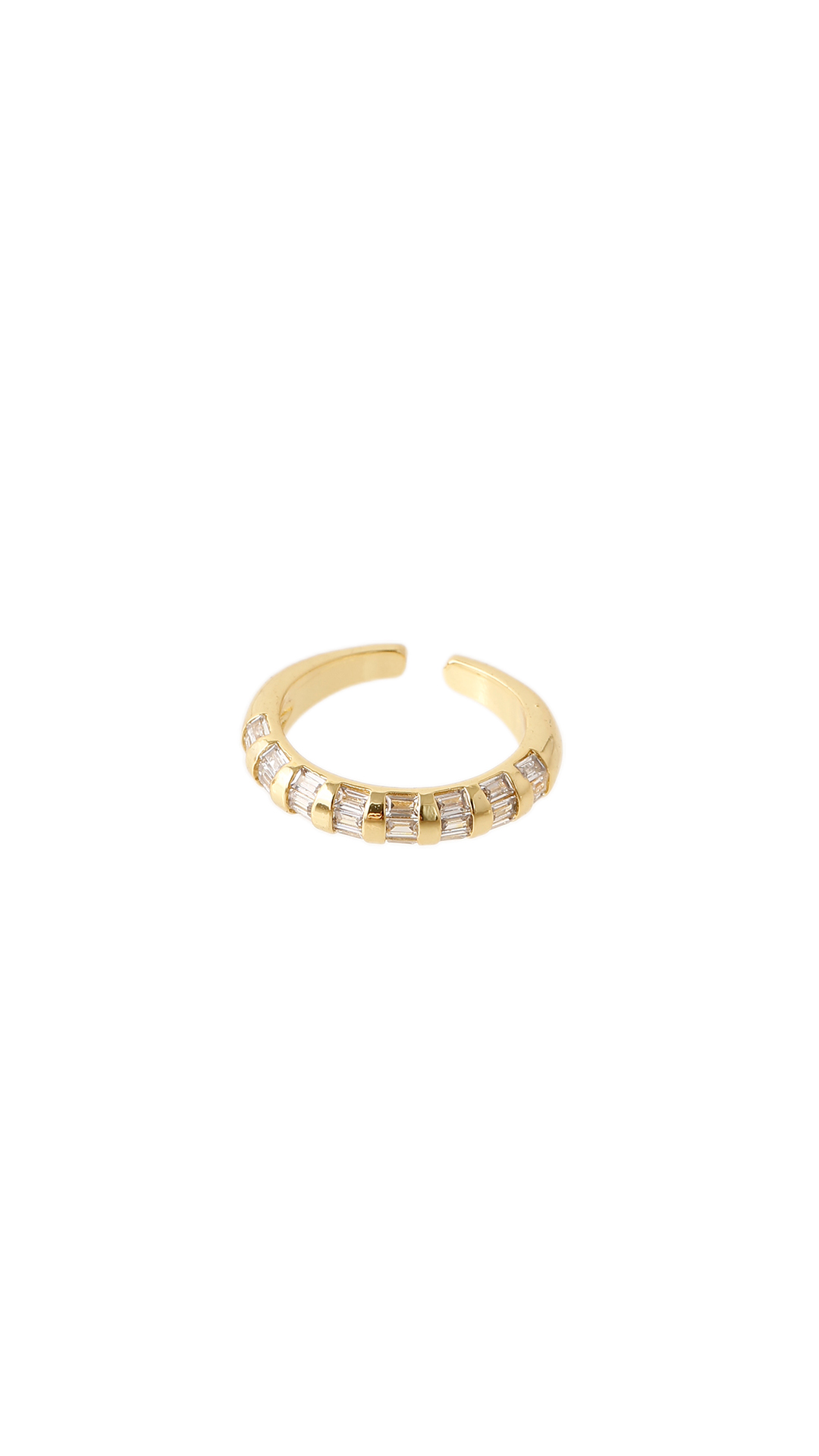 Anillo Micro-Circón/ En baño de oro 24k. Marca Brazz By Roel.