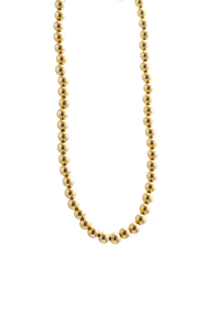 Collar Balin Maxi/ En baño de oro 24k. Marca Brazz By Roel.