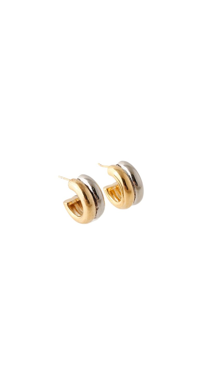 Candonga Lisa Mini/ En baño de oro 24k. Marca Brazz By Roel.