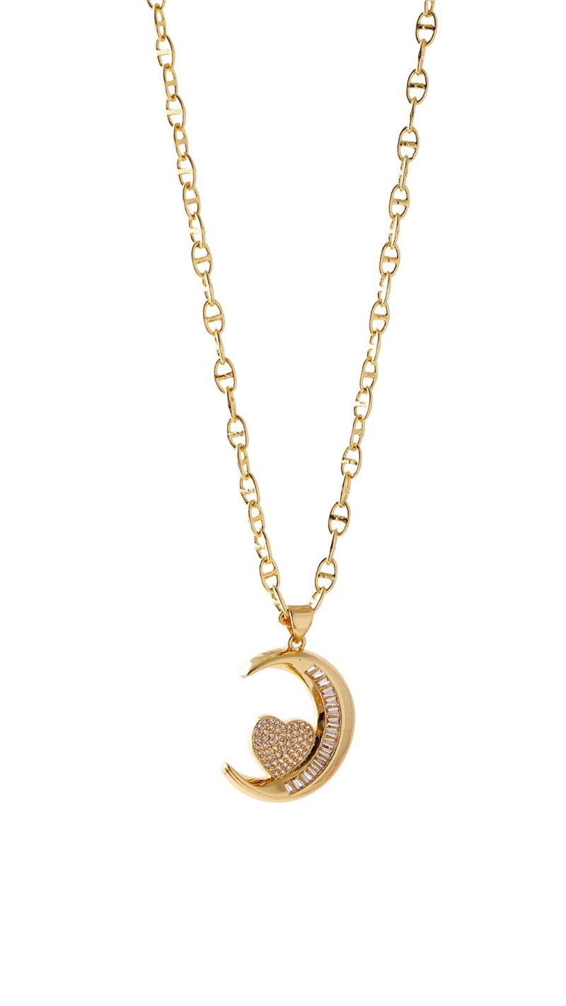 Cadena Luna/ En baño de oro 24k. Marca Brazz By Roel.