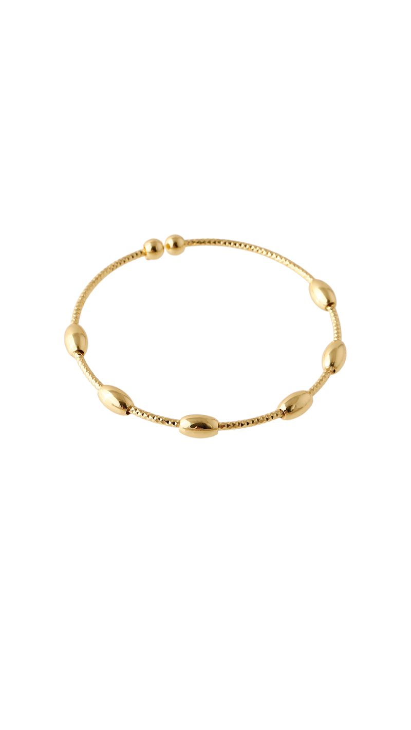 Brazalete Dorado/ En baño de oro 24k. Marca Brazz By Roel.