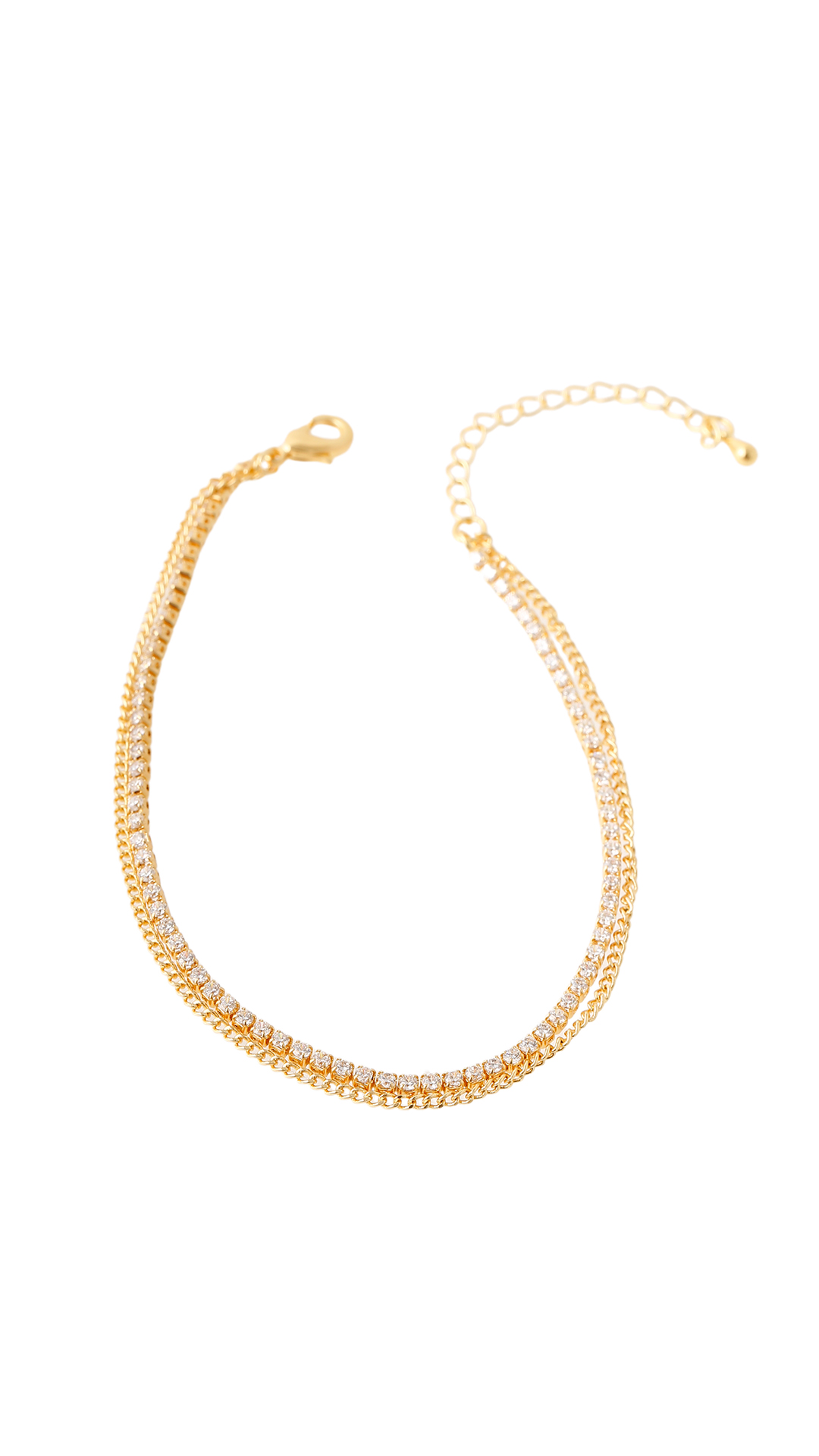 Tobillera Mini Glow/ En baño de oro 24k. Marca Brazz By Roel.