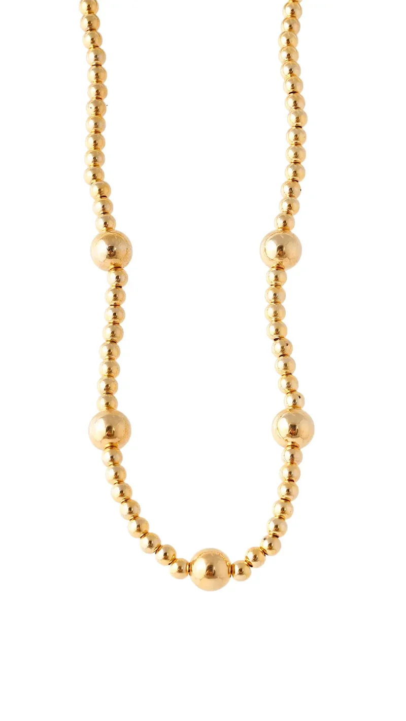 Collar dorado ,en baño de oro 24k marca Brazz by Roel 