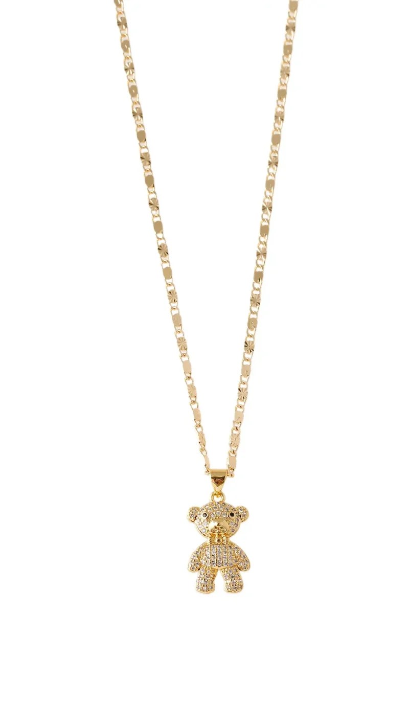 Collar dorado, en baño de oro 24k marca Brazz by Roel 