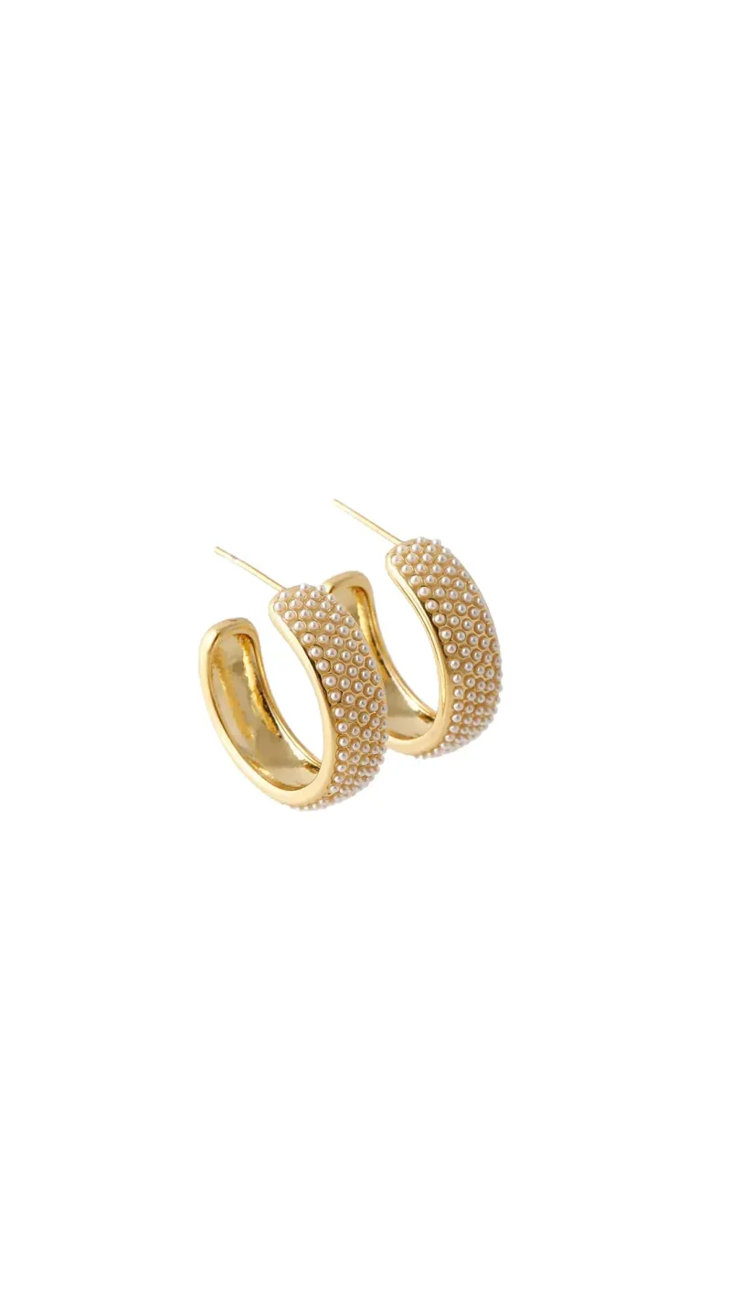 Candonga dorada, en baño de oro 24k marca Brazz by Roel