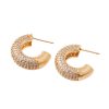 Candonga Microcircon/ En baño de oro 24k. Marca Brazz By Roel.