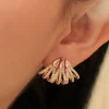 Arete topo dorado, en baño de oro 24k marca Brazz by Roel 