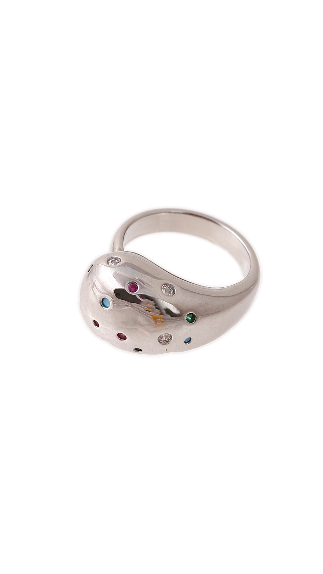 Anillo Microcircones/ En baño de oro 24k. Marca Brazz By Roel.