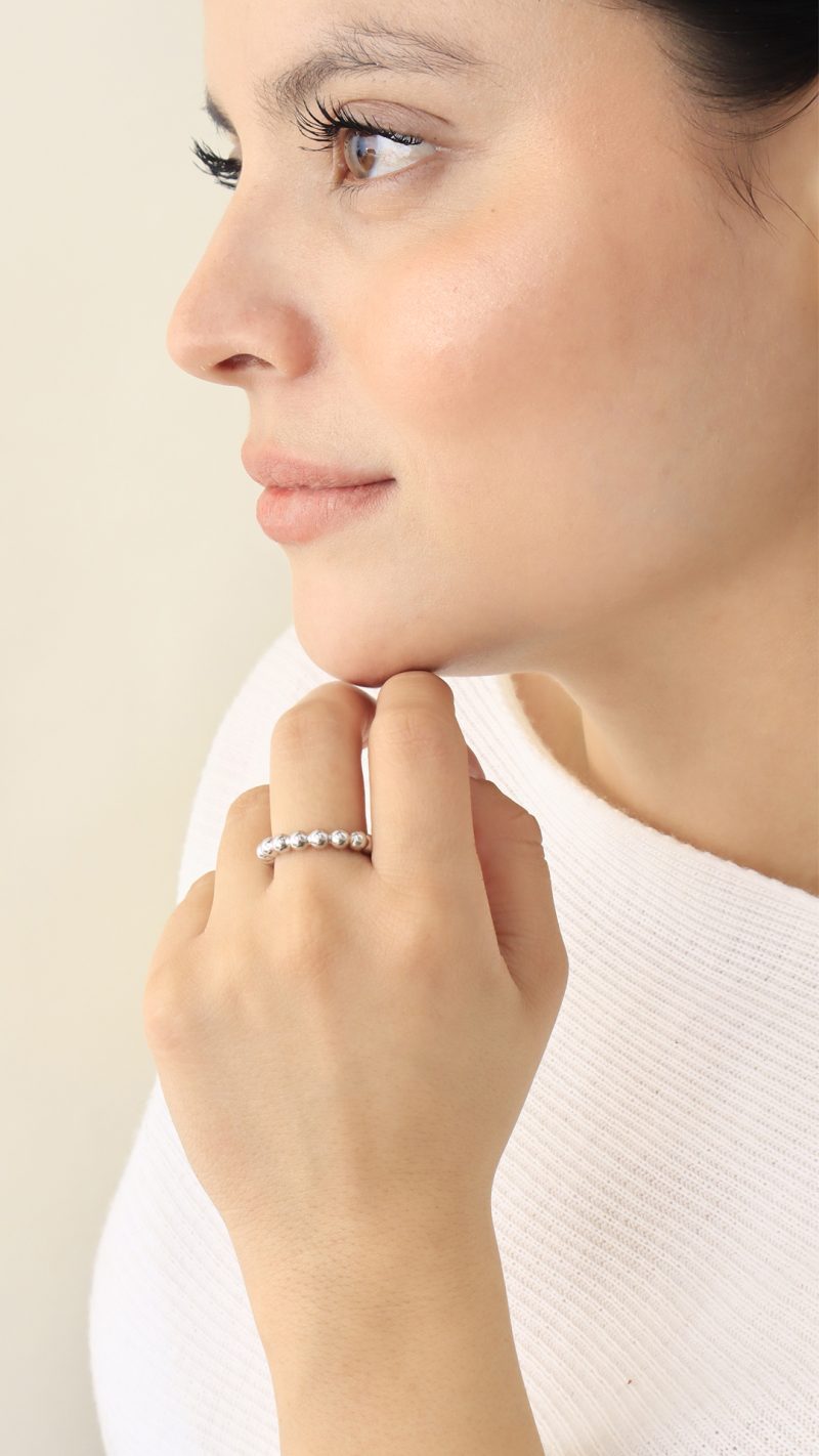 Anillo Burbuja Ajustable/ En baño de oro 24k. Marca Brazz By Roel.