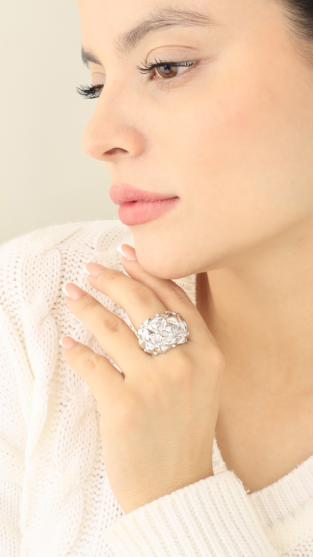 Anillo Malibu/ En baño de oro 24k. Marca Brazz By Roel.