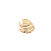 Earcuff dorado, en baño de oro 24k marca Brazz by Roel 
