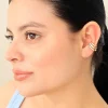 Earcuff dorado, en baño de oro 24k marca Brazz by Roel 